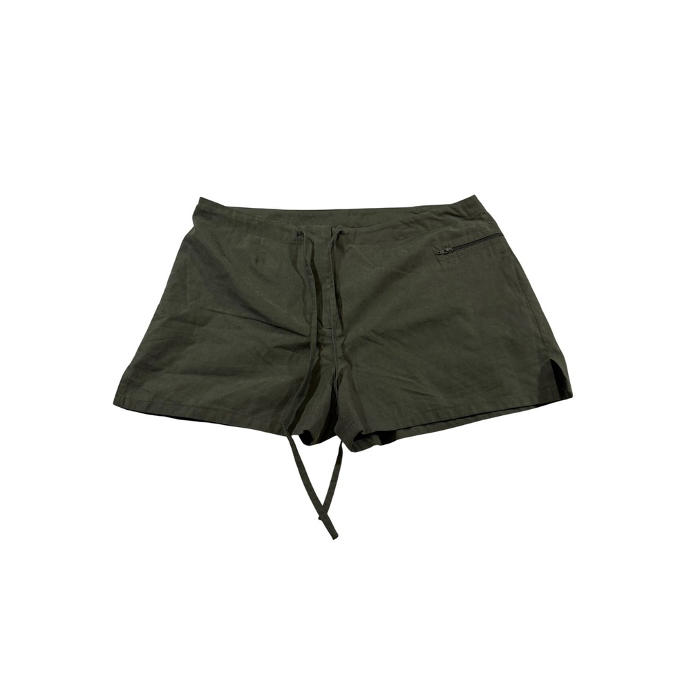 Express Bleus Shorts 9/10 Olive Green Vintage Utility Gorpcore Drawstring 90s